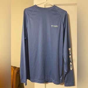 Small Columbia Men’s PFG Long Sleeve Tee Shirt Blue